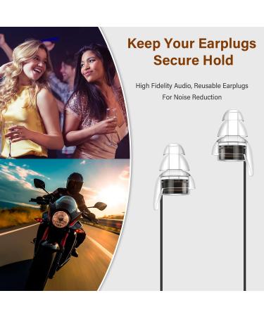 High Fidelity Earplugs for Concerts & Musicians - Reusable Noise Reduction Ear Plugs (Black) - Perfect for Motorcycles - Buy Online on GoSupps.com
