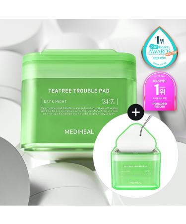 MEDIHEAL Teatree Trouble Facial Toner Pads with Tea Tree & Lactobacillus - Soothing Cotton Pads for Sensitive & Acne Prone Skin - Vegan Face Gauze 100 Pads - Buy Online on GoSupps.com