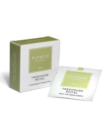 PINROSE Perfumes Treehouse Royal - Eau de Parfum Fragrance Petals (Fragrance Towelettes) - Clean Vegan Cruelty-free and Hypoallergenic Scent with Essential Oils - Notes of notes of Bergamot Fig Treehouse Royal 8 Count (Pack of 1)