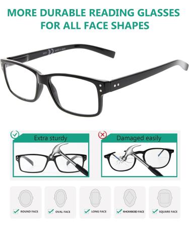 Eyekepper 5-Pack Vintage Men's Reading Glasses - Spring Hinges & Transparent Frame - Shop Internationally - Buy Online on GoSupps.com