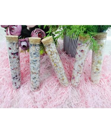 Bath Salts Gift Set with 5 Different and Fascinating Fragrance-Rose Lavender Jasmin Gomphrena globosa Osmanthus 5x100g - Buy Online on GoSupps.com