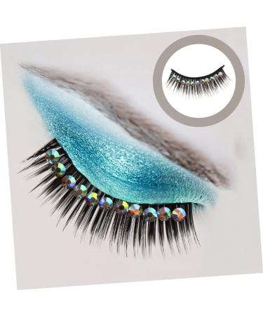 minkissy 50 Pairs Diamond False Eyelashes False Lashes Pestanas Postizas Naturales Glitter False Eyelashes Lash Clusters Gems Eyelash Cosplay Lashes Chemical Fiber Hard Stem Dense Cosmetic - Buy Online on GoSupps.com