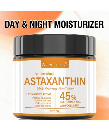 2PCS Astaxanthin Face Cream Anti-Aging Face Moisturizer For Reduce Wrinkles & Fine Lines Daily Repair Facial Moisturizing Cream for Women and Men Antioxidant and Nourish All Skin Types - Buy Online on GoSupps.com