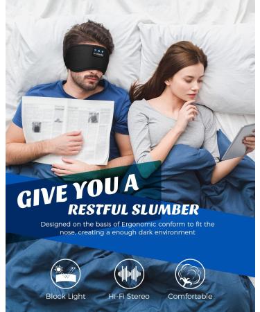Sleep Headphones Breathable Bluetooth V5.4 Eye Mask Sleeping Headphones Wireless Eye Mask Sleep Earbuds for Side Sleeper Women Office Air Travel Cool Tech Gadgets Unique Gifts Loup Pour Dormir Black - Buy Online on GoSupps.com
