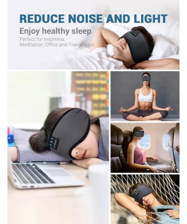 LC-dolida Bluetooth Sleep Mask with Headphones - Breathable Eye Mask for Side Sleepers - Comfortable HD Speakers - Sleep Aids for Adults - Grey - Buy Online on GoSupps.com