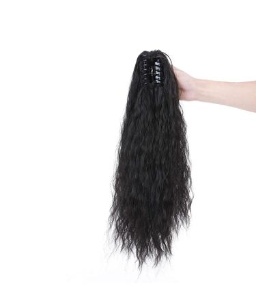 60cm Natural Black Claw Clip Ponytail Braid Extension - Wavy Hairpiece for Instant Style - Buy Online on GoSupps.com