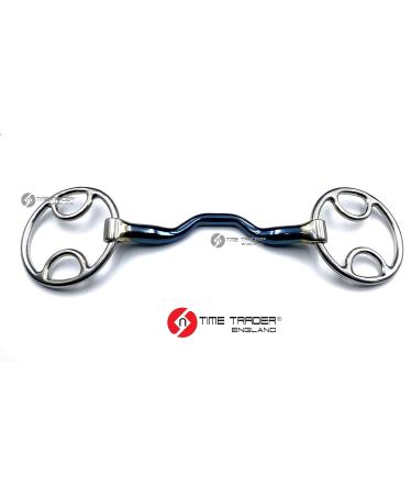 OTTE Ported Blue Sweet Iron mouthpiece Beval / Bevel Horse Bit Snaffle Loose Ring (5.5") - Buy Online on GoSupps.com