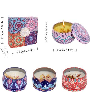 XTDMJ Fragrance Candles Gift Set - 4 Natural Soy Wax Aromatherapy Candles for Stress Relief & Relaxation | Ideal for Christmas Birthdays Baths & Yoga - Buy Online on GoSupps.com