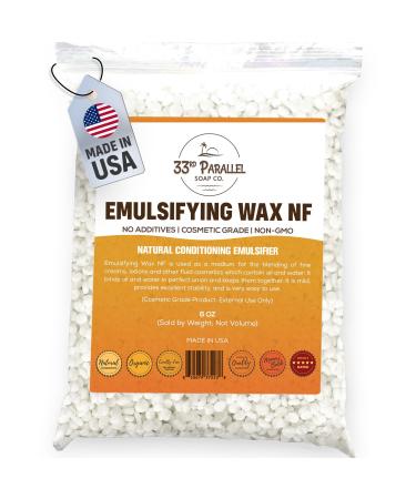 Non-GMO Emulsifying Wax NF Pastilles (6 OZ) 100% Natural Plant Derived | For Lotions, Creams, Soap Making, Hair Products | Cosmetic Grade | Product of USA | 6 OUNCES