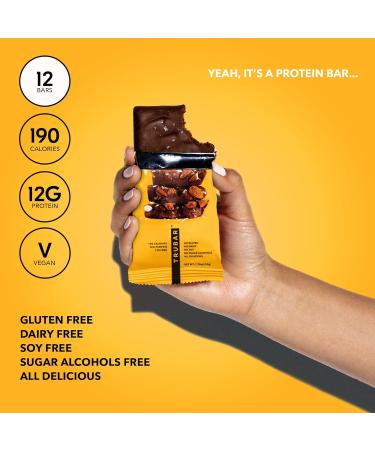 TRUBAR Vegan Protein Bar - Saltylicious Almond Love | Gluten Free Plant Based 12G Protein Healthy On-the-Go Snack - 12 CT - Buy Online on GoSupps.com