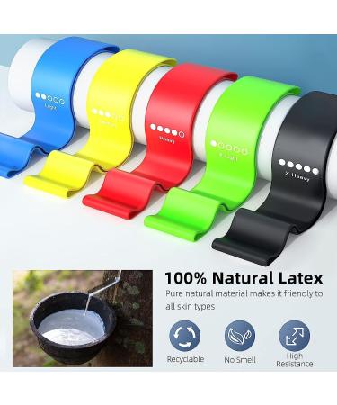 Resistance Bands for Exercise Exercise Bands with 5 Different Resistance Levels Elastic Exercise Bands for Training Resistance Workout Bands for Gym Fitness Yoga Mini Loop Tension Bands Black Red Yellow Blue Green Natural Rubber - Buy Online on GoSupps.com