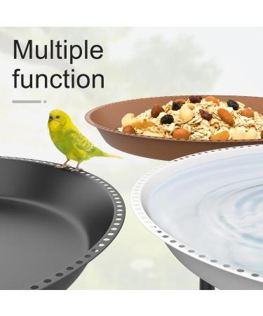 EfuturTime Large Metal Bird Bath & Feeder - Adjustable Stands - Winterproof Frost-Safe Garden Decor 30 x 90 cm - Buy Online on GoSupps.com