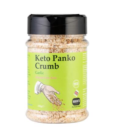 Keto Panko Rind Crumb 3 X 150g Pots - Available in Multiple Flavours - Keto Gluten & Allergen Free Low Carb High Protein - Handmade in Britain with Family Recipe (Garlic)