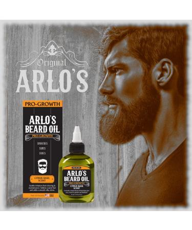Arlo's Pro Growth Beard Oil - Citrus Basil 2.5 oz | Boost Beard Hair Growth - Buy Online on GoSupps.com