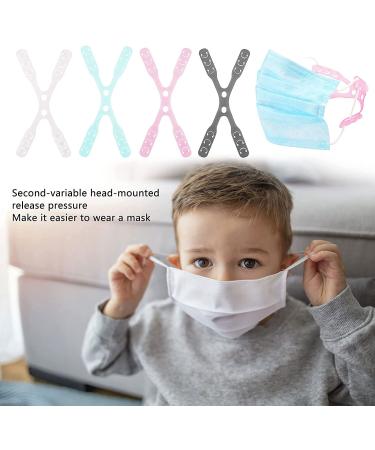 Adjustable Mask Extender Strap - Relieve Ear Pain & Pressure - Anti-Drop Lanyard - Face Mask Holder Hook - Transparent White/Blue/Pink/Black - Buy Online on GoSupps.com