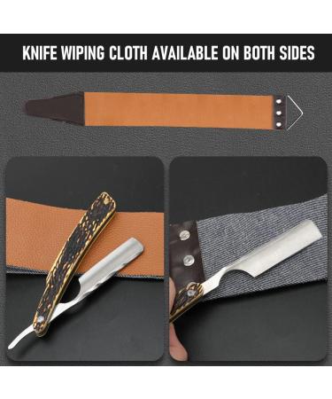 M&LD Stainless Steel Cut Throat Razor Kit with Single Edge Blades - Perfect for Barber or Home Use | Straight Razor Shaving Set for Men - Gold Edition - Buy Online on GoSupps.com