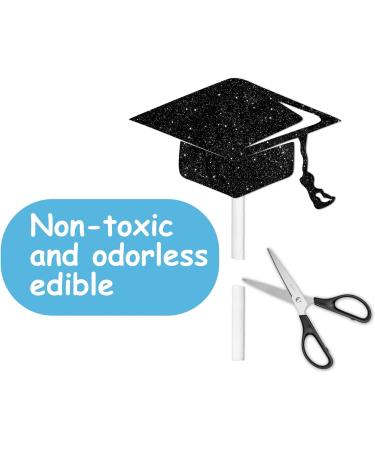 18pcs Glitter Graduation Certificate Cap Dessert Cupcake Topper Congrats Grad 2024 Theme Decorations 2024 Preschool High School College Graduation Party Decor Supplies - Buy Online on GoSupps.com