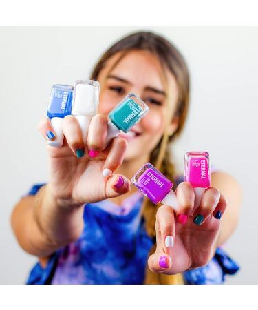 Eternal Nail Polish Set - 5 Piece Kit, Long Lasting, Quick Dry, Cruelty-Free, Made in USA - Tie Dye Colors - 0.46 fl oz Each - Buy Online on GoSupps.com