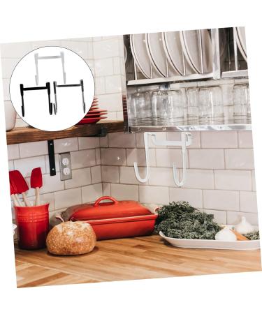 PRETYZOOM Double Hook 3pcs Hook up Heavy Duty Clothes Rack Coat Hangers Clothes Hanger Multipurpose Hook No Nails Drawer - Buy Online on GoSupps.com