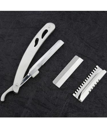 Minkissy Man Folding Razor - Vintage Straight Edge Razor with Interchangeable Blades for Eyebrow Shaping & Hair Clipping - Rustproof Steel - Buy Online on GoSupps.com