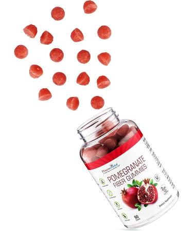 Pharmvista Pomegranate Fiber Gummies 100mg - Gluten-Free Vegan Supplement | Rich in Dietary Fiber - 90 Gummies - Buy Online on GoSupps.com