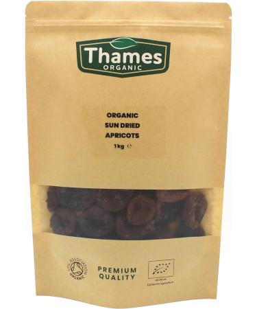 Sun Dried Apricots - Certified by Soil Association - Delicious Nutritious Convenient - All Natural No Added Sugar Non-GMO Unsulphured - Digestive - Thames Organic 500g - Buy Online on GoSupps.com