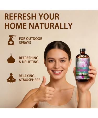 Cherry Blossom Essential Oil and Magnolia Essential Oil 16 Fl Oz - Cherry Blossom & Magnolia Oil for Diffuser Aromatherapy Home Fragrance Skin & Hair Care DIY Candle & Soap Making Yoga - Buy Online on GoSupps.com