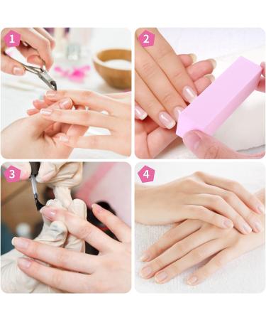 Sibba 10Pcs Nail Buffer Block Set for Natural Acrylic and Gel Nails - Professional Manicure Pedicure Salon Tool for Dead Skin Trimming - Pink - Buy Online on GoSupps.com