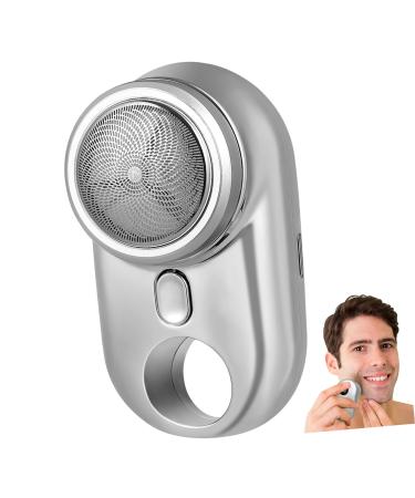 Electric Shaver Home Shaver Electric Small Shaver Portable Razor Shaver for Men Portable Shaver Mini Razor Portable Mini Shaver Electric Razor Men Shaver Travel Shaver Silver