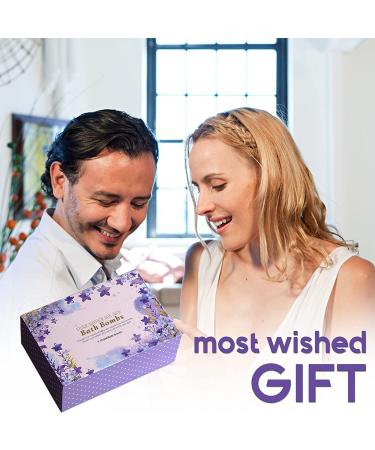Dead Sea Salt Bath Bombs Gift Set - 6 Ultra Bubble Fizzies with Cocoa, Shea & Essential Oils - Best Birthday Gift for Her/Him, Wife, Girlfriend, Women - Buy Online on GoSupps.com