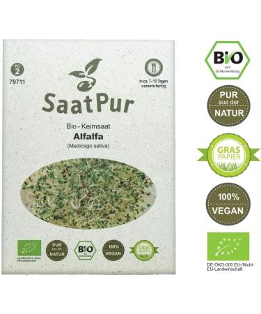 SaatPur ORGANIC Sprouts Assortment | 4 Superfood Varieties: Broccoli Alfalfa Kale Basil - Shop Internationally! - Buy Online on GoSupps.com