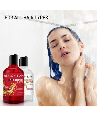 Maximilian Biotin & Collagen Shampoo Set for Thinning Hair | Hair Growth & Loss Treatment with Biotin | 2 x 16.9 Fl Oz Bottles - Buy Online on GoSupps.com