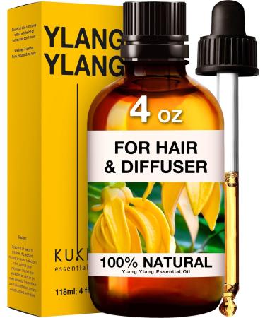 Kukka Ylang-Ylang Essential Oil for Diffuser - 100% Natural Therapeutic Grade Ylang Ylang Essential Oil for Skin - Ylang Ylang Oil for Hair Growth & Aromatherapy (118ml) Ylang Ylang 118.00 ml (Pack of 1) - Buy Online on GoSupps.com