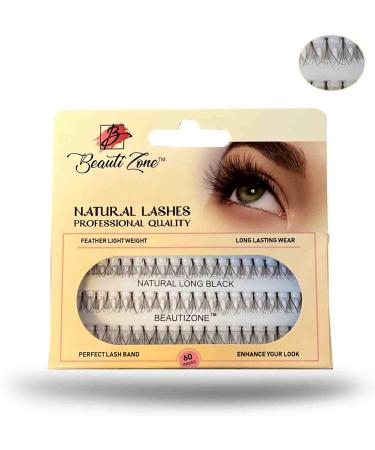 Natural Individual Lashes False Lashes Cluster Eye lashes Individual Flare Knotted Lash Extensions (NATURAL LONG (12MM) - Buy Online on GoSupps.com