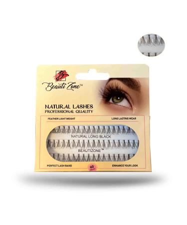 Natural Individual Lashes False Lashes Cluster Eye lashes Individual Flare Knotted Lash Extensions (NATURAL LONG (12MM)