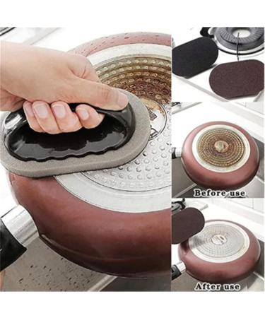 Emery Sponge Kitchen Pot Brush Emery Sponge Brush with Handle Kitchen Pot Brush Rust Cleaning Tool Emery Sponge Brush Eraser Scrub Sink Pot Dish Scrubber Bathroom Cleaning Brush Brown - Buy Online on GoSupps.com