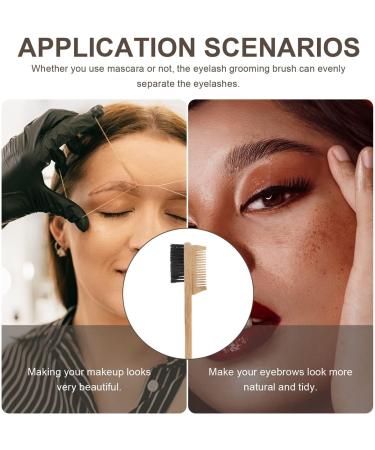 1pc Bamboo Double Eyebrow Brush Beauty Double Head Eyebrow Brush Eyelash Multitools Eyebrow Portable Eye Brush Lash Toothbrush Type Wood Bamboo Travel Shaper - Buy Online on GoSupps.com