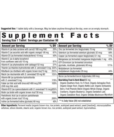 MegaFood Men's One Daily Iron Free | 90 Tablets for Vitality & Wellness - Buy Online on GoSupps.com