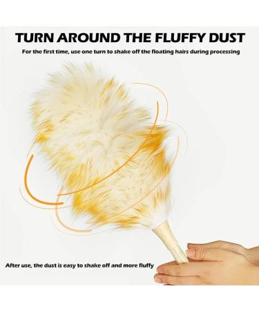 Lambswool Duster with Wooden Handle 17 Inch Anti-Static Duster Flexible Dusters for Cleaning Ceiling Fans Bookshelves Cleaning Supplies 44cm - Buy Online on GoSupps.com