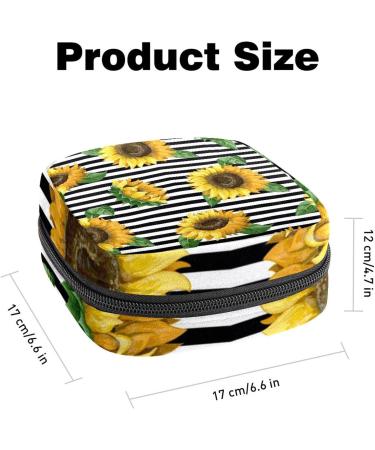 Women's Travel Makeup Organizer Bag with Menstrual Cup Pocket - Large Capacity Floral Design | Perfect for Travel & Storage - Buy Online on GoSupps.com