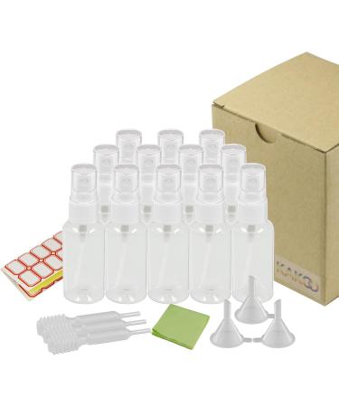 Kakoo 18th Beauty Atomizer Set - 12x 30ml Transparent Spray Bottles for Travel | Perfume Sprayer Set with Funnels & Pipette - Buy Online on GoSupps.com