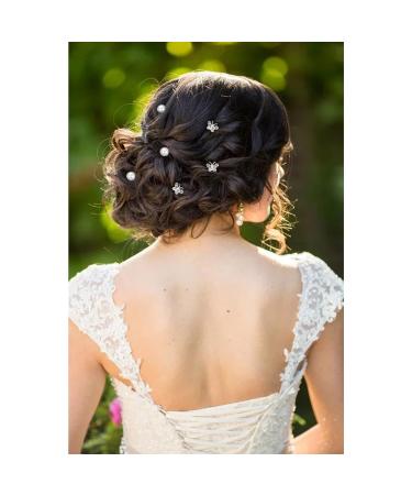 Midodo 84-Piece Hair Spiral Wedding Jewelry Set - Rhinestone & Pearl Hairpins for Brides and Girls - Elegant Silver Flower Clips - Buy Online on GoSupps.com