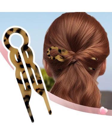 U-shaped hair pins U-shaped hair clips hair forks clips vintage acetate hairstyle accessories U-shaped hair forks for fine thick and long hair hair styling accessories Bright colour - Buy Online on GoSupps.com