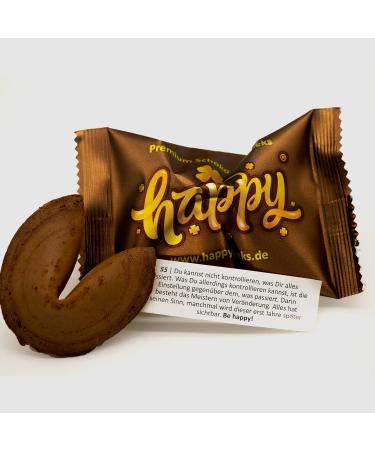 Happy Chocolate Vegan Cookies - 30 Pack with Inspiring Messages | 6g Each | International Shipping Available - Buy Online on GoSupps.com