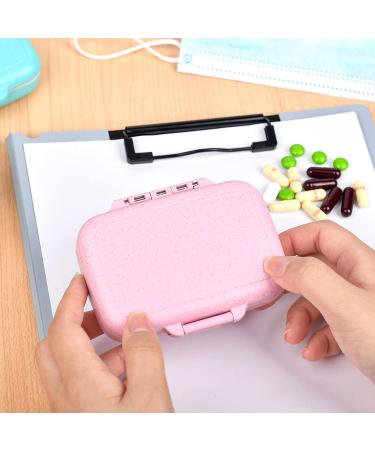 Buy 6 Grids Daily Pill Case - Travel Pill Box & Waterproof Organizer in Pink | Small & Portable Vitamin Storage - Buy Online on GoSupps.com