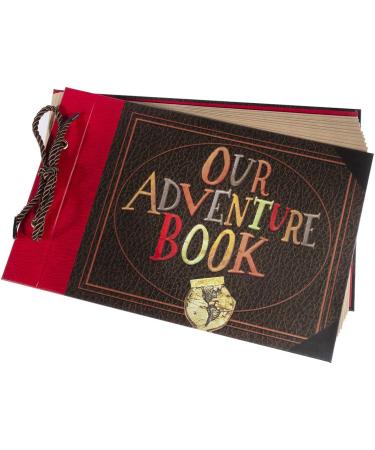 Our Adventure Book Scrapbook Pixar Up Handmade DIY Family Album | 11.8Lx7.6W Retro Photo Album with Embossed Letter Cover - Buy Online on GoSupps.com