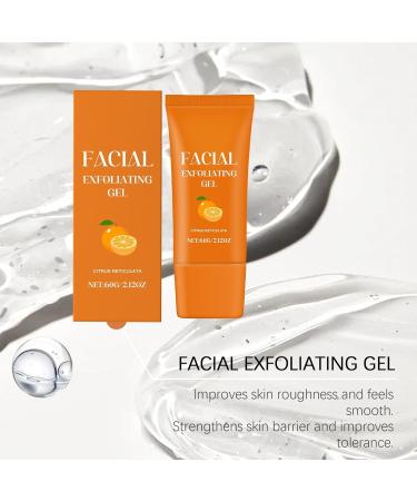 2PCS Orange facial Exfoliating Gel Deep Cleansing Exfoliation Face Scrub - Hydrating Daily Face Wash Gentle Scrub for Pore Facial Wash Moisturizing and Rejuvenating with Vitamin C for Women 60g - Buy Online on GoSupps.com