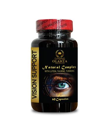 OLANTA TRADE SOLUTION Vision Supplements for Adults - Vision Support Natural Complex - Bilberry Supplement for Eyes Taurine for Men Milk Thistle Complex - 1 Bottle 60 Capsules
