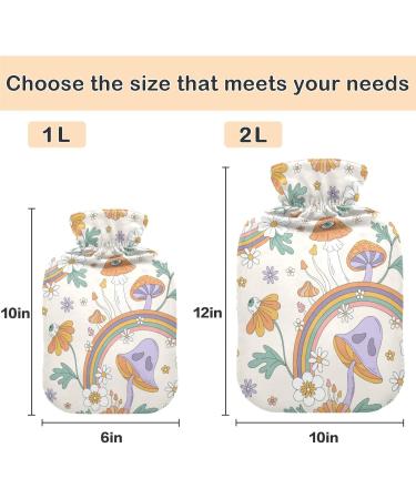 Naanle 2L Large Rainbow Heat Bottle with Cover - Transparent Bag for Pain Relief & Heat Therapy | Ideal for Bed Hands & Feet - Buy Online on GoSupps.com