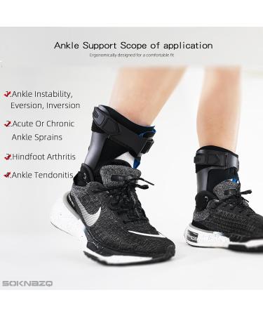 Ankle Support Brace for Sprains & Recovery | Stabiliser for Tendonitis & Fractures | Right Foot Small Size - Unisex - Buy Online on GoSupps.com